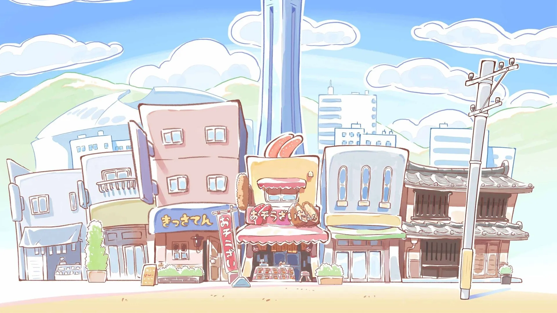 Background Hakata Mentai! Pirikarako-chan