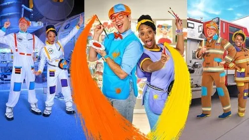 Imagem De Fundo Da Série Blippi e As Profissões