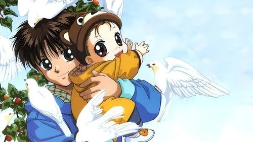 Imagem De Fundo Da Série Akachan to Boku
