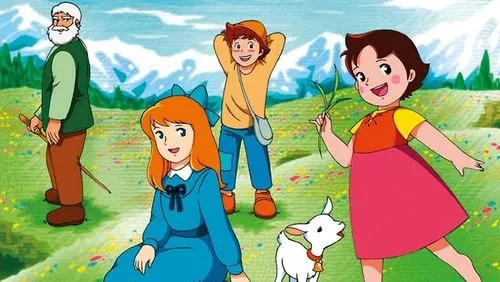 Imagem De Fundo Da Série Alps no Shoujo Heidi