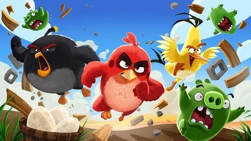 Imagem De Fundo Da Série Angry Birds: Loucuras de Verão