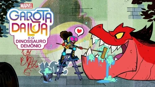 Background Garota da Lua e o Dinossauro Demônio